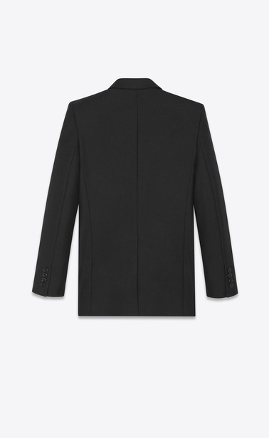 Blazer with bead- and crystal-embroidered collar